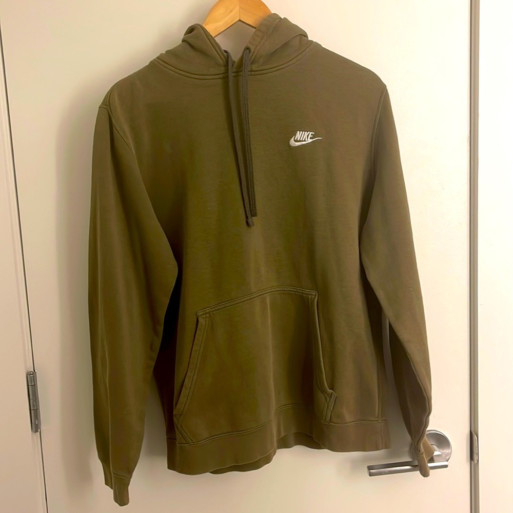 Olive green Nike hoodie